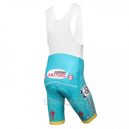 2016 Cycling Jersey Astana Light Blue Short Sleeve and Bib Short